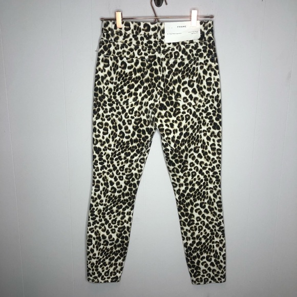 NWT FRAME Ali Leopard High Waist Crop Skinny Jeans - Picture 6 of 7